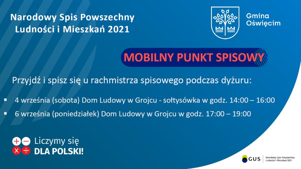 Punkt mobilny - NSP 2021 - Grojec