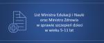 List Ministra Edukacji i Nauki oraz Ministra Zdrowia w sprawie szczepień dzieci w wieku 5-11 lat